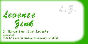 levente zink business card